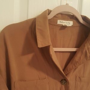 Brown short sleeved jumpsuit